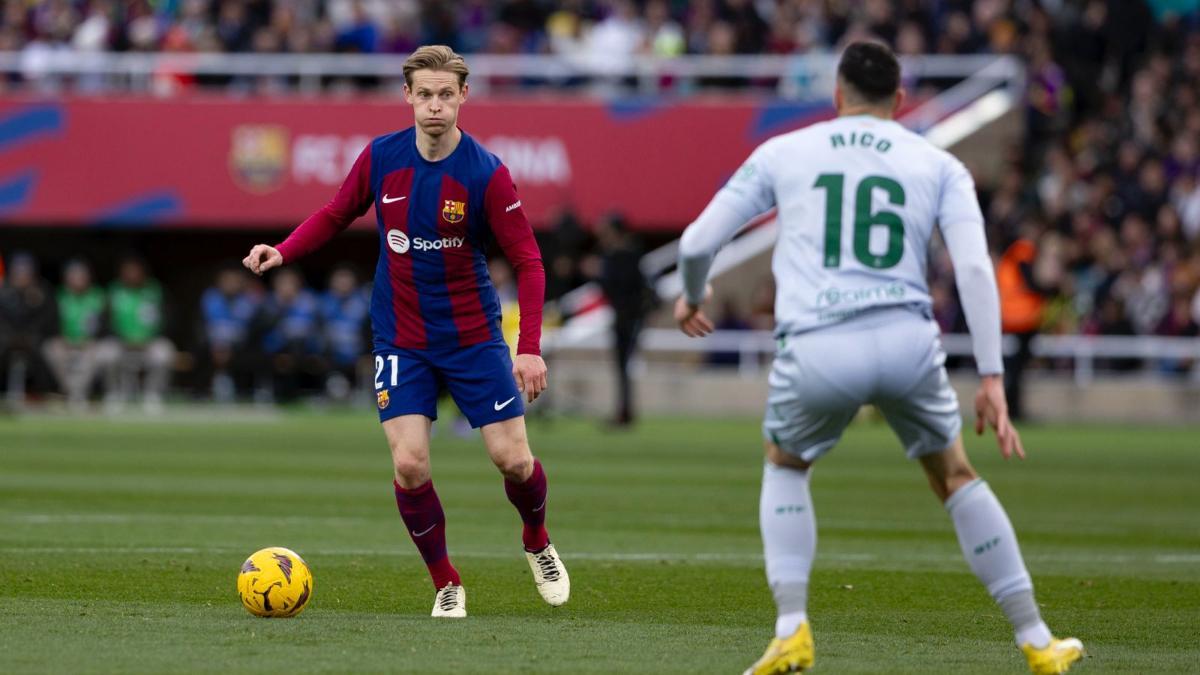 De Jong marcó el tercer gol del Barça ante el Getafe