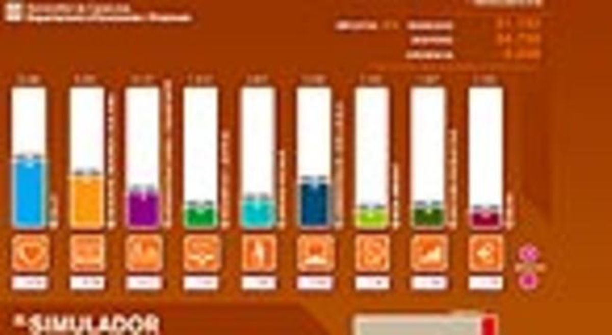 La web del simulador. La web del simulador.
