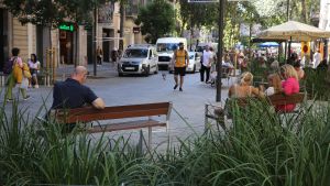 Consell de Cent, calle renacida como bulevar hace un año.