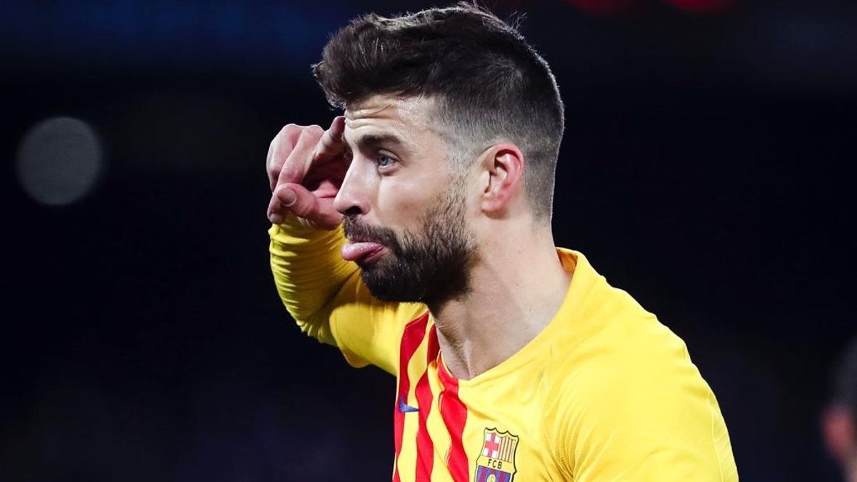 Piqué, en un partido con el FC Barcelona