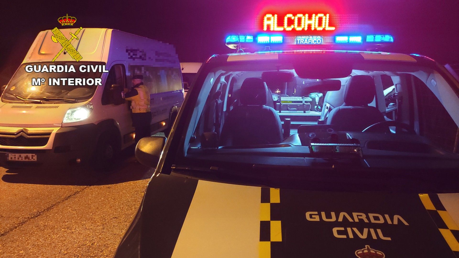 Control de alcoholemia de la Guardia Civil