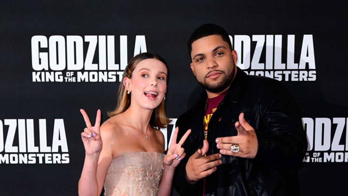 Millie Bobby Brown con vestido de tul en el estreno de 'Godzilla'