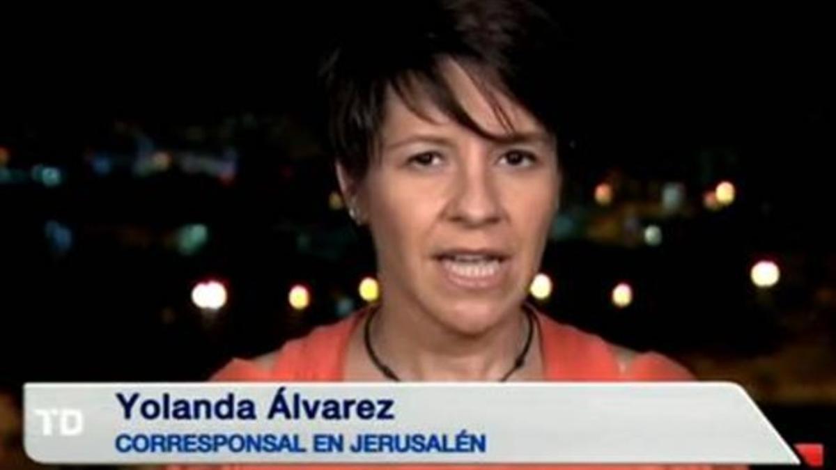 Yolanda Álvarez, corresponsal de TVE en Gaza