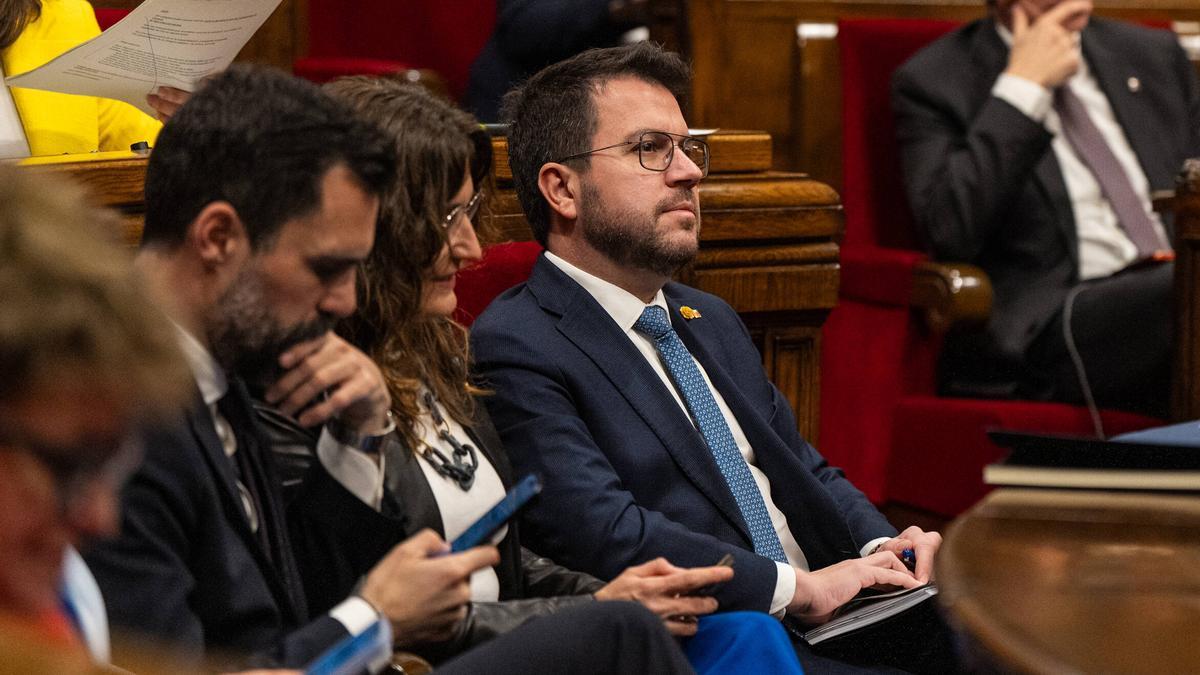 Pere Aragonès en el Parlament