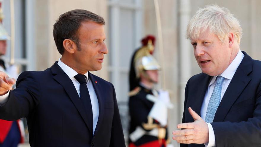 Emmanuel Macron y Boris Johnson.