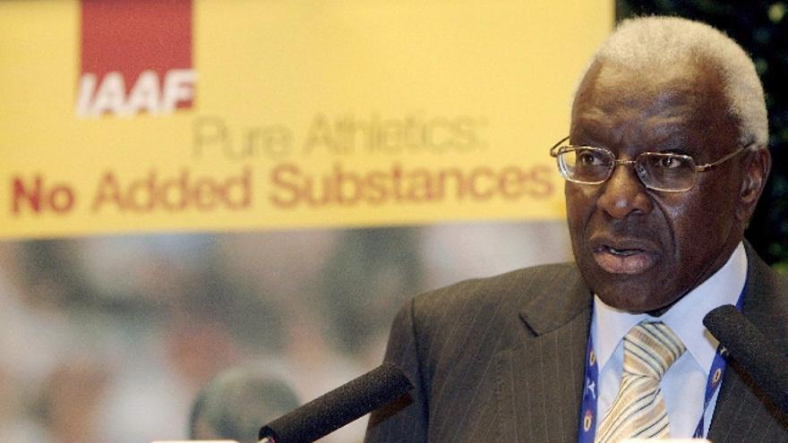 El presidente de la Federación Internacional de Atletismo (IAAF), el senegalés Lamine Diack.