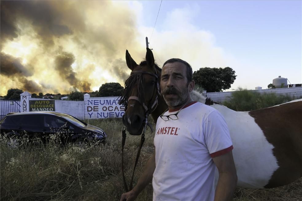 Incendio forestal en Cáceres