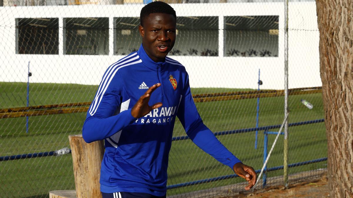 Pape Makhtar Gueye, antes de un entrenamiento en la Ciudad Deportiva.