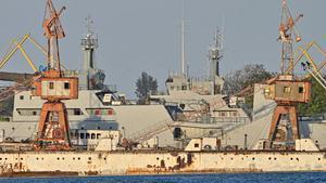 Un barco de guardacostas cubano en el puerto de La Habana, el 25 de febrero del 2026.