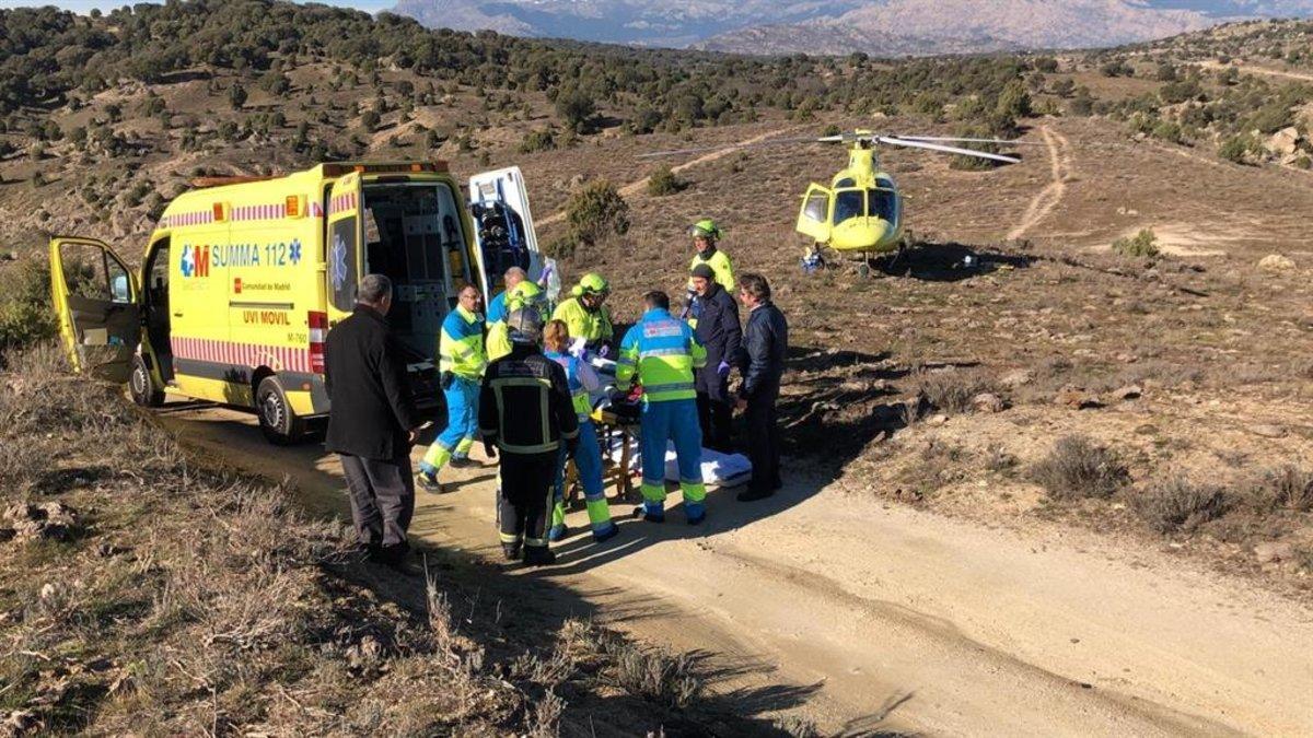 Los tres jóvenes trasladados en helicóptero por el Summa 112