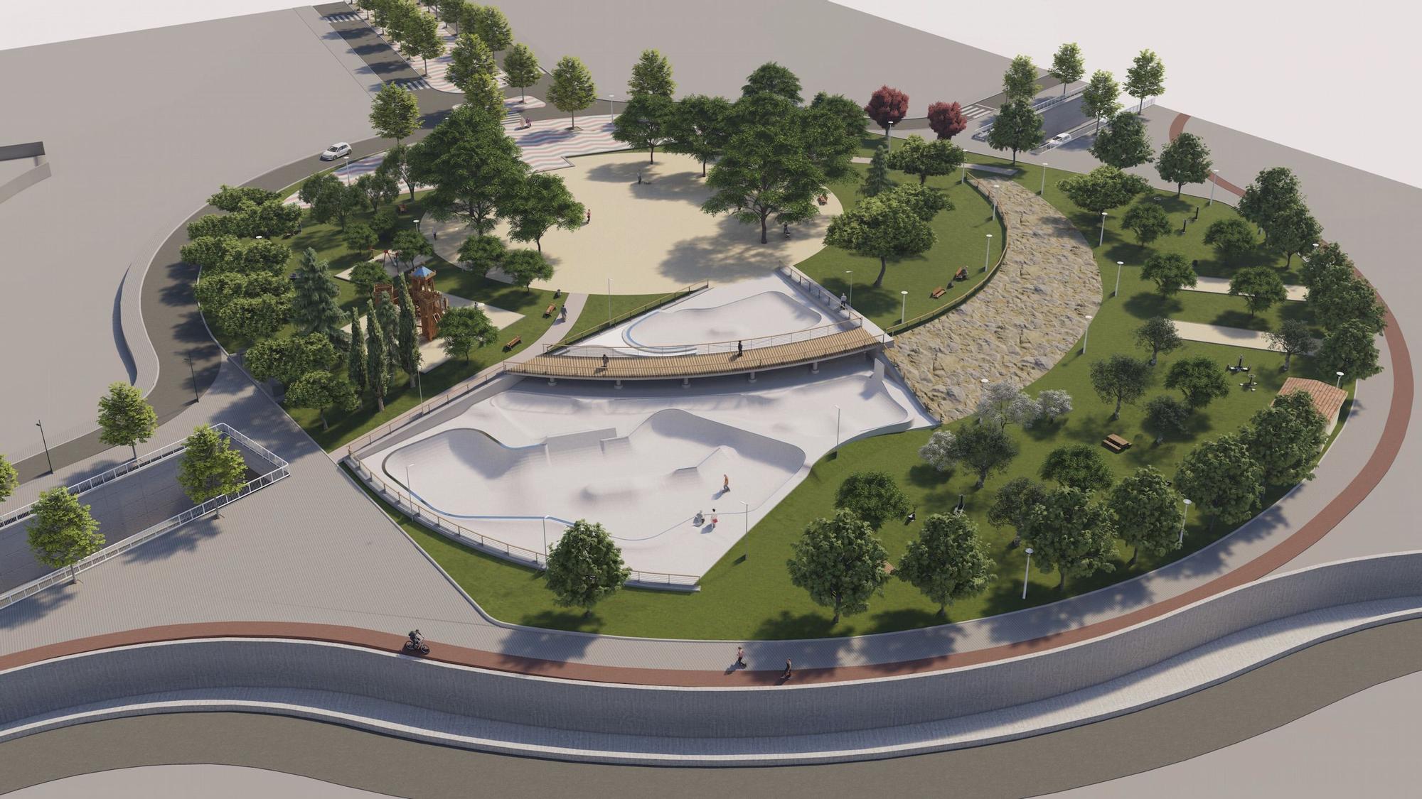 Así será el nuevo skatepark de Roís de Corella en Gandia