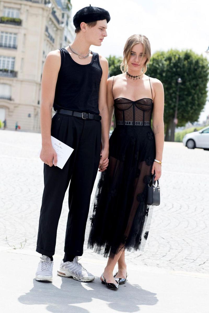 Street Style Alta Costura: pareja de Dior