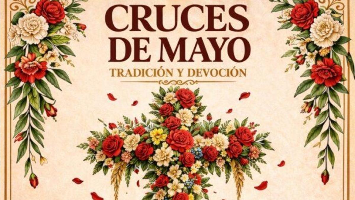Cartel de la Cruces de Mayo 2026 en Badajoz.