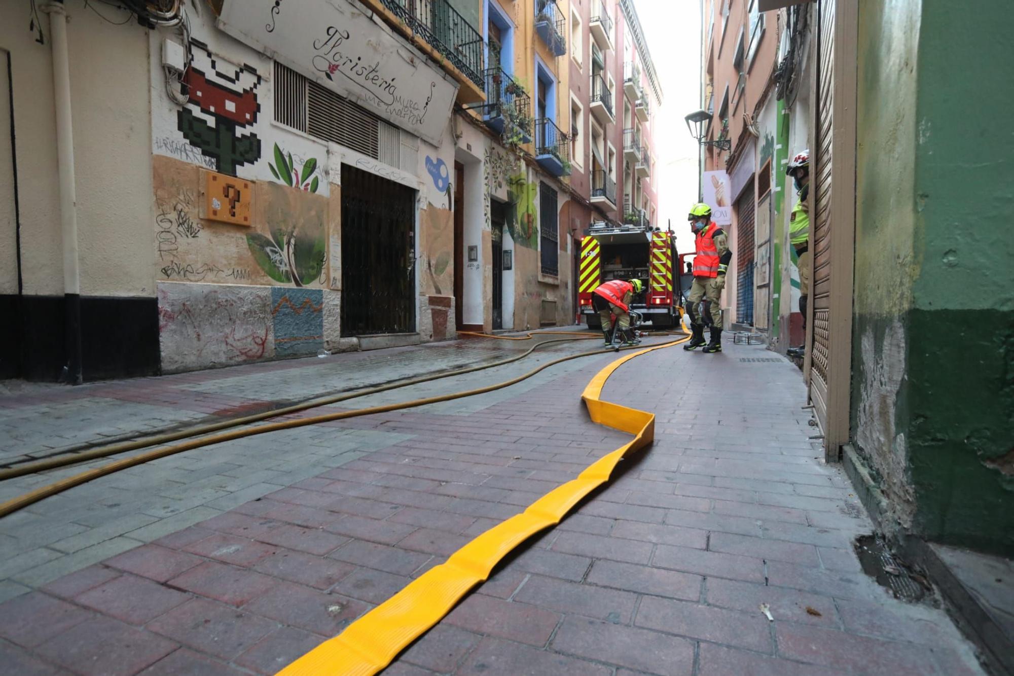 Actuación de los Bomberos de Zaragoza