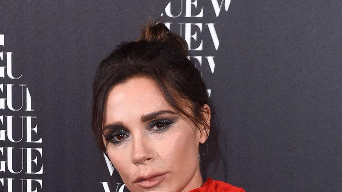 Victoria Beckham con un diseño suyo en una fiesta en Madrid