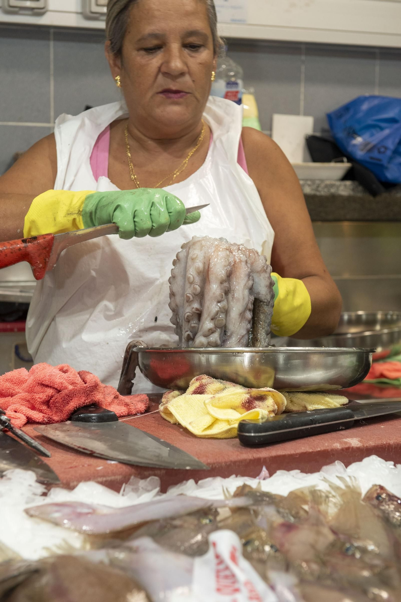 El pulpo gallego vuelve a los mercados de A Coruña tras tres meses de veda