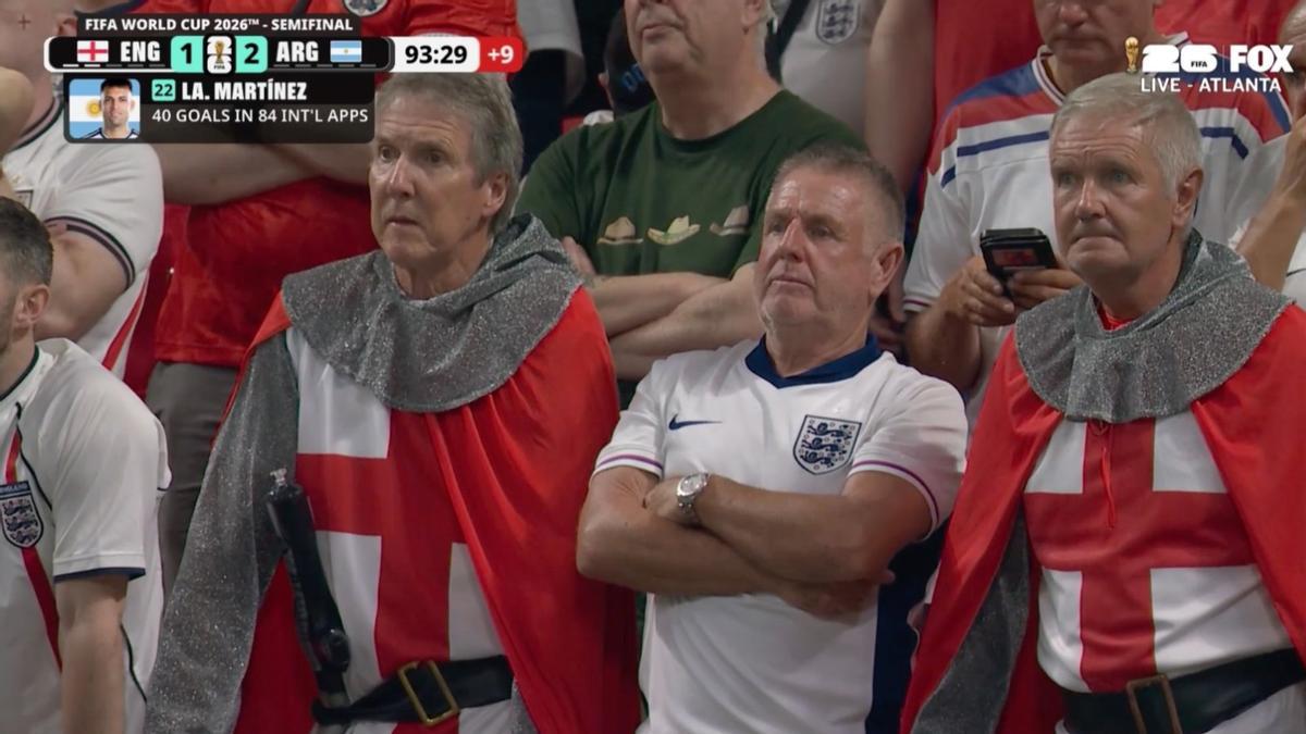 Fans ingleses durante el Mundial