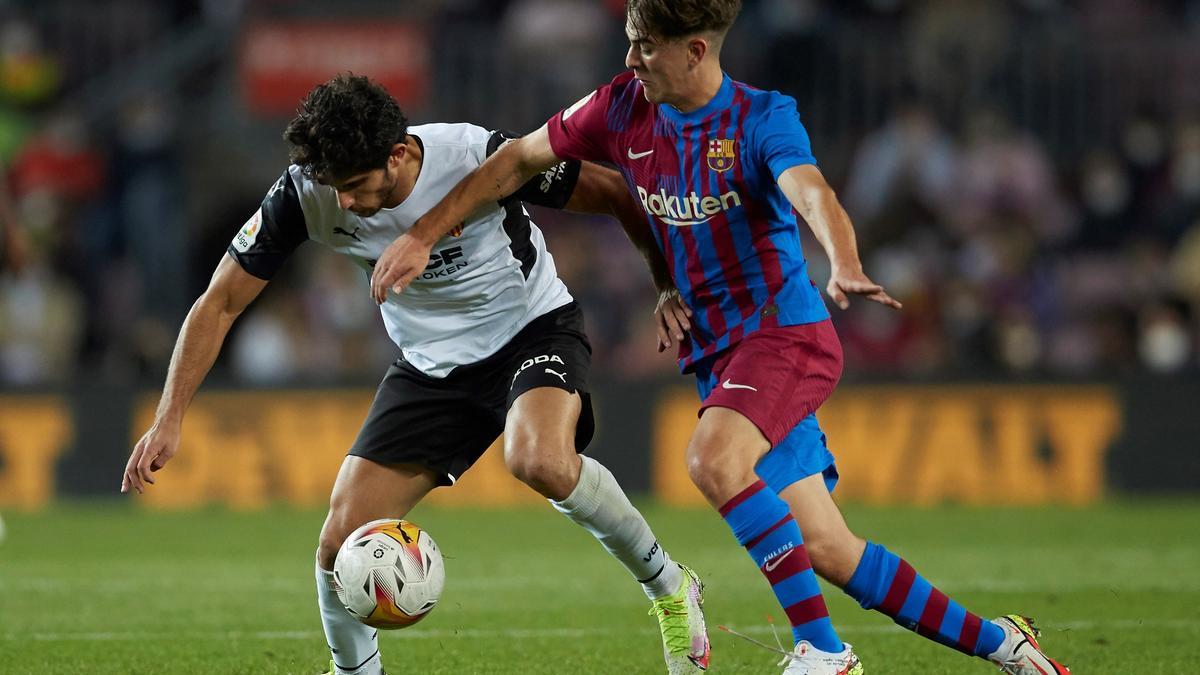 Guedes, en el Camp Nou.