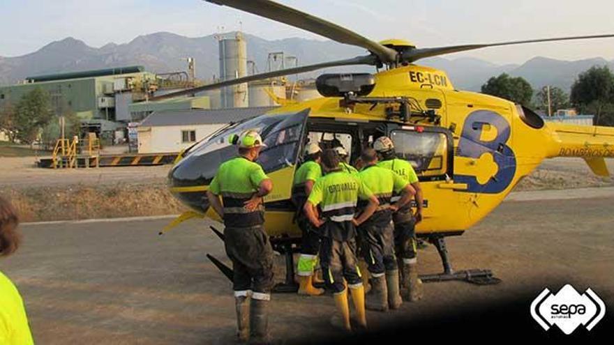 Herido un trabajador de la mina de Boinás