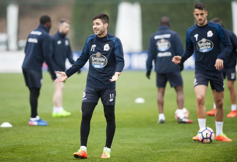 Entrenamiento del Deportivo en Abegondo