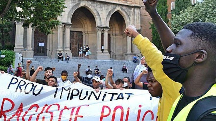 Manifestació de suport al jove el juny passat, a Manresa