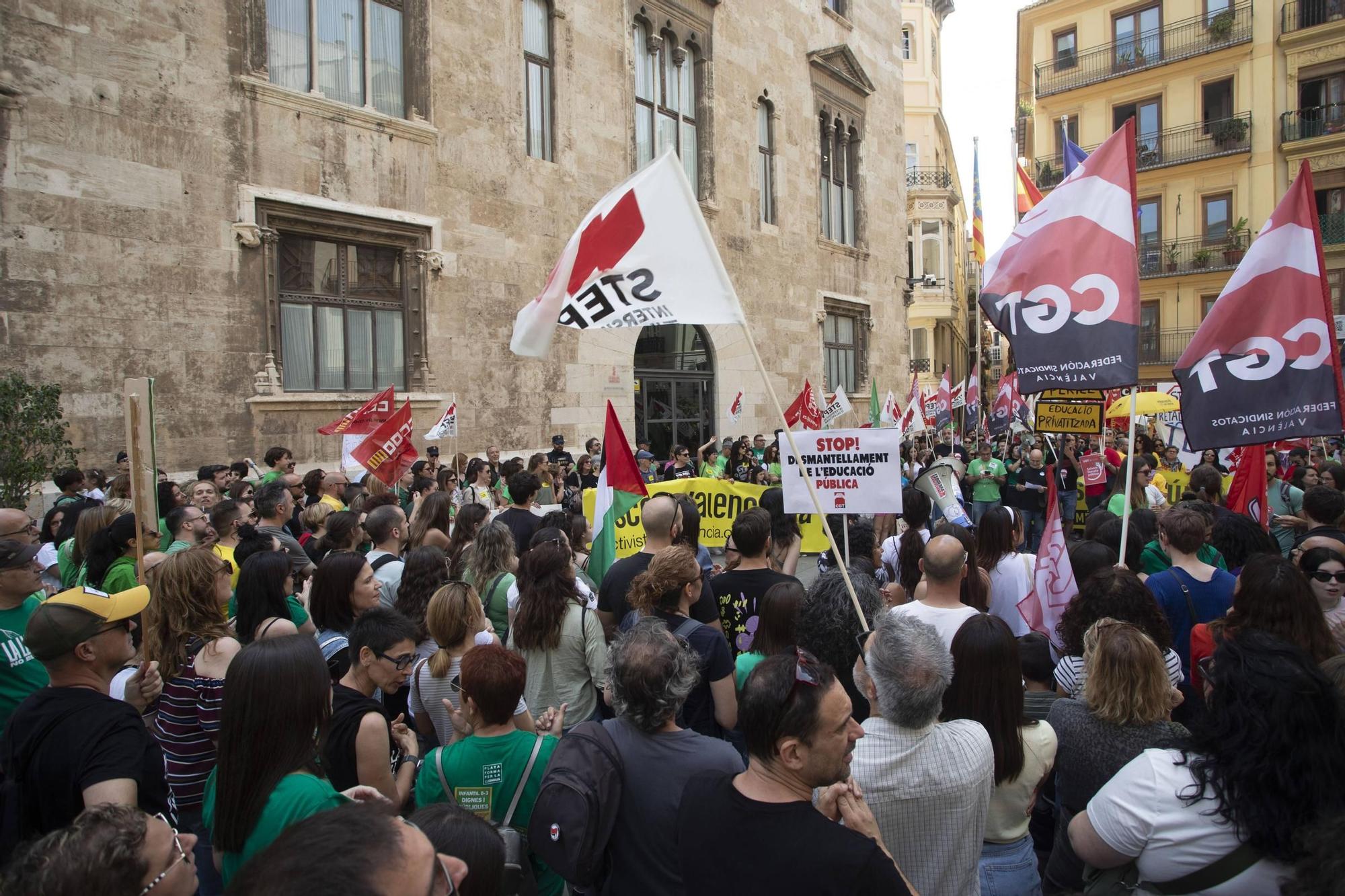 La huelga educativa en València, en imágenes