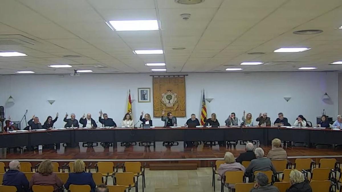 Votación en el pleno por la suspensión de la consulta.