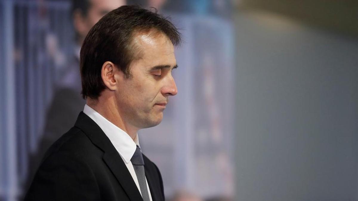 Julen Lopetegui durante su presentación como técnico del Real Madrid