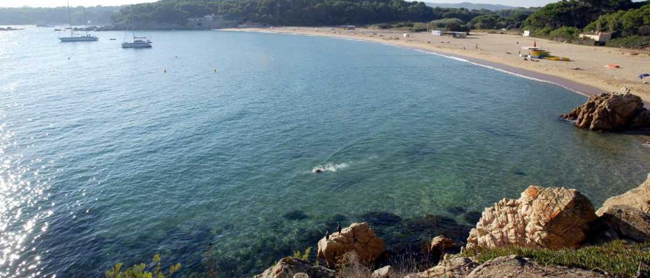 La platja de Castell, a Palamós