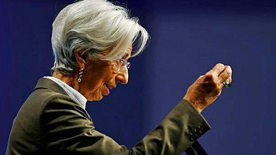 Lagarde durant la seva participació al Congrés de la Banca Europea.
