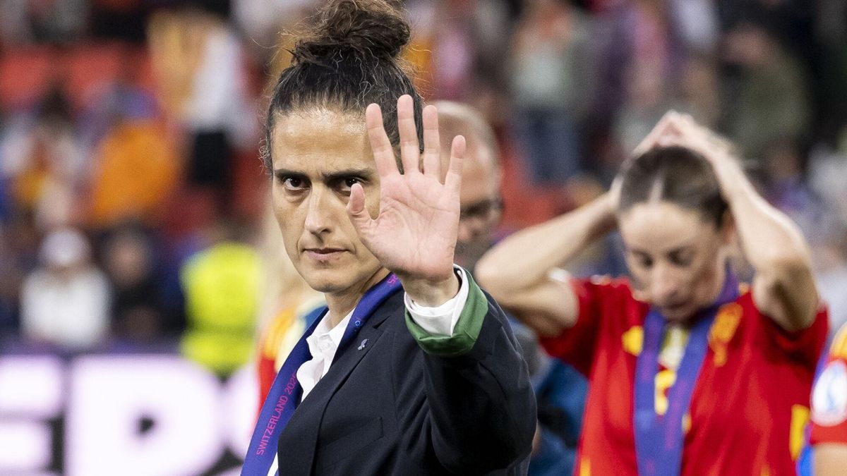 Montse Tomé después de perder la final de la Eurocopa contra Inglaterra