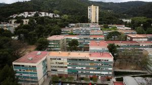 Imagen del barrio de Montbau, con desniveles de consideración.