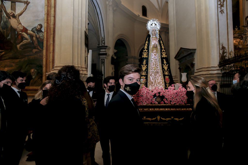 Semana Santa de Lorca 2022: Virgen de la Soledad del Paso Negro, iglesia y procesión