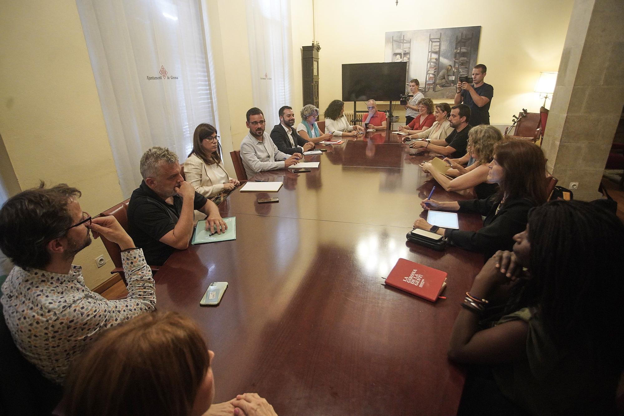 Primera reunió del nou equip de govern de l'Ajuntament de Girona