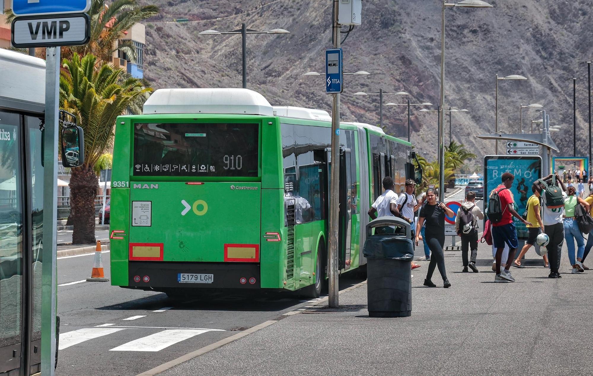 Incidencias en el carril bus de San Andrés