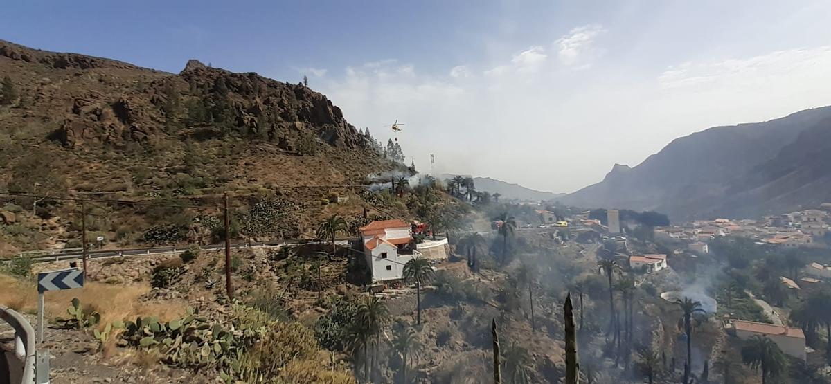 Incendio forestal en Fataga Incendio forestal en Fataga