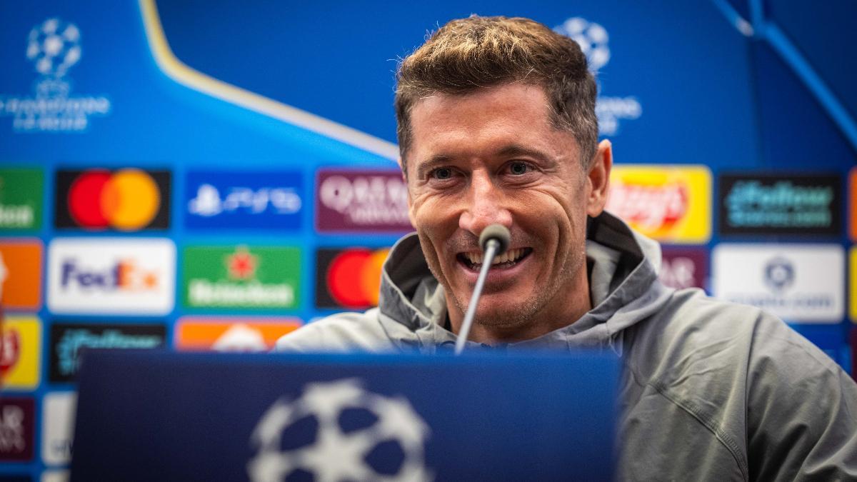 Robert Lewandowski en previa de Champions