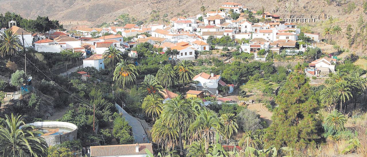 Casas tradicionales canarias en el pueblo de Fataga, en el municipio de San Bartolomé de Tirajana.