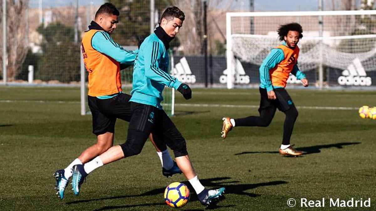 El Madrid preparó el partido ante el Depor