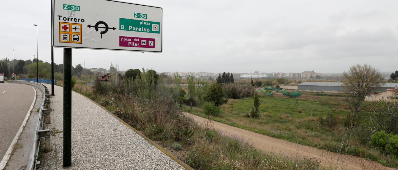 La parcela de San José en la que podría ubicarse el nueva campo de fútbol de La Romareda.