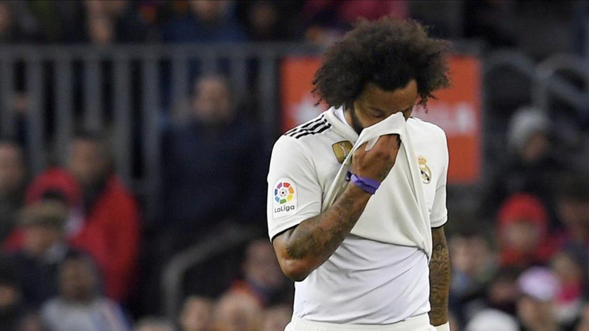 Marcelo, lesionado en el Camp Nou