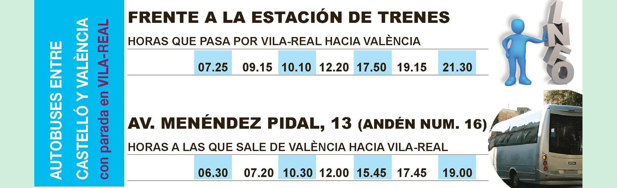 Esta es la ampliación de horarios de los buses que refuerzan la conexión entre Vila-real y València.