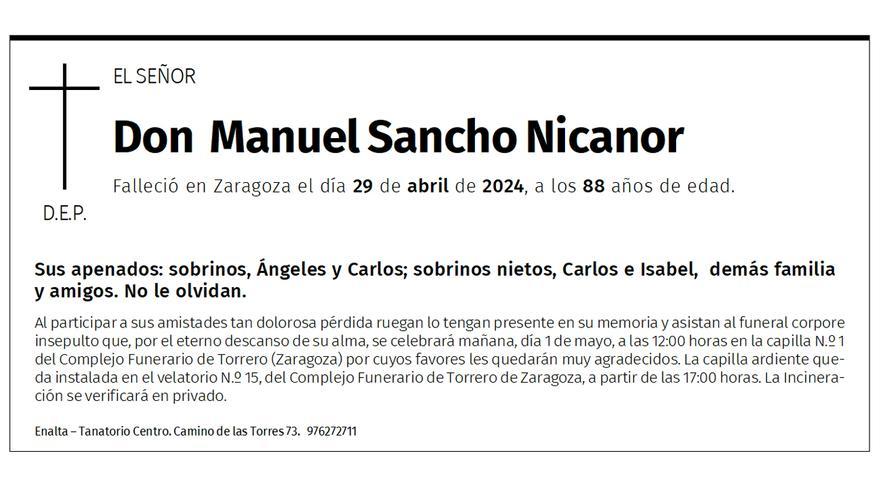 Don Manuel Sancho Nicanor