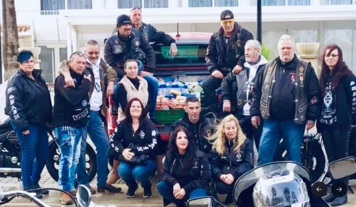 Eines der Fotos im Spendenaufruf zeigt Heinz mit anderen Mitgliedern des Lobo MC Mallorca