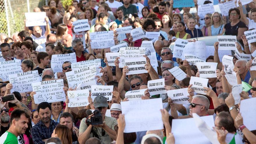 Una imagen de la concentración de este martes en Paterna.