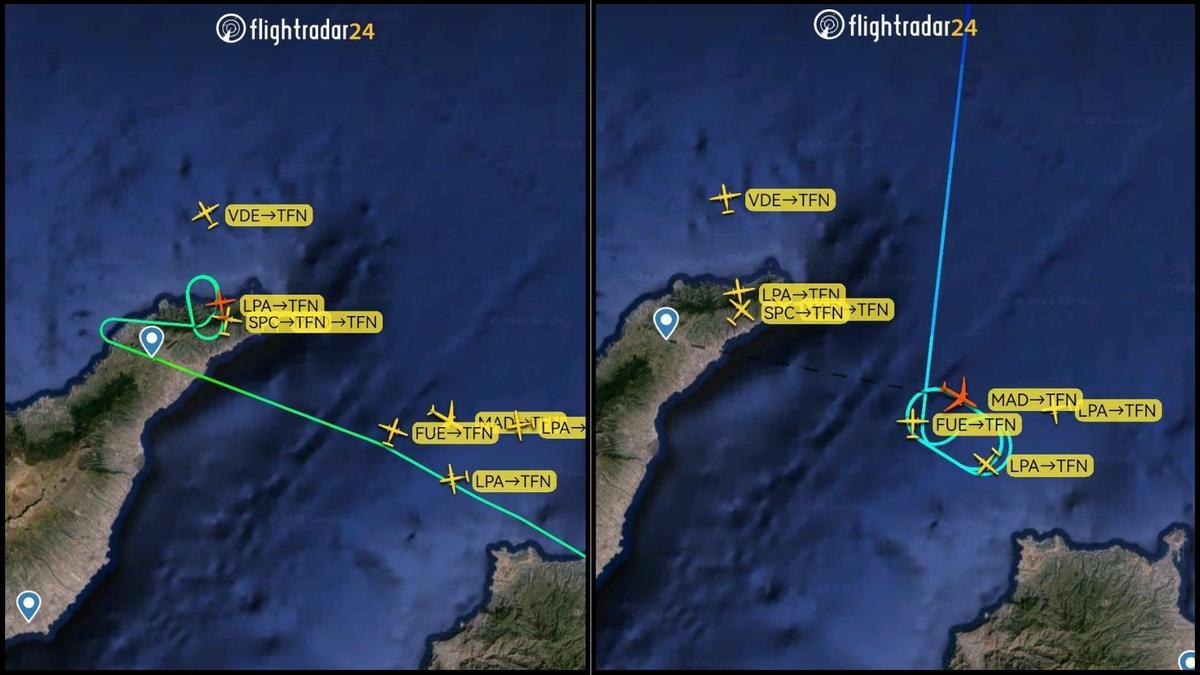 Tres vuelos son desviados a al aeropuerto de Tenerife Sur por baja visibilidad en Los Rodeos
