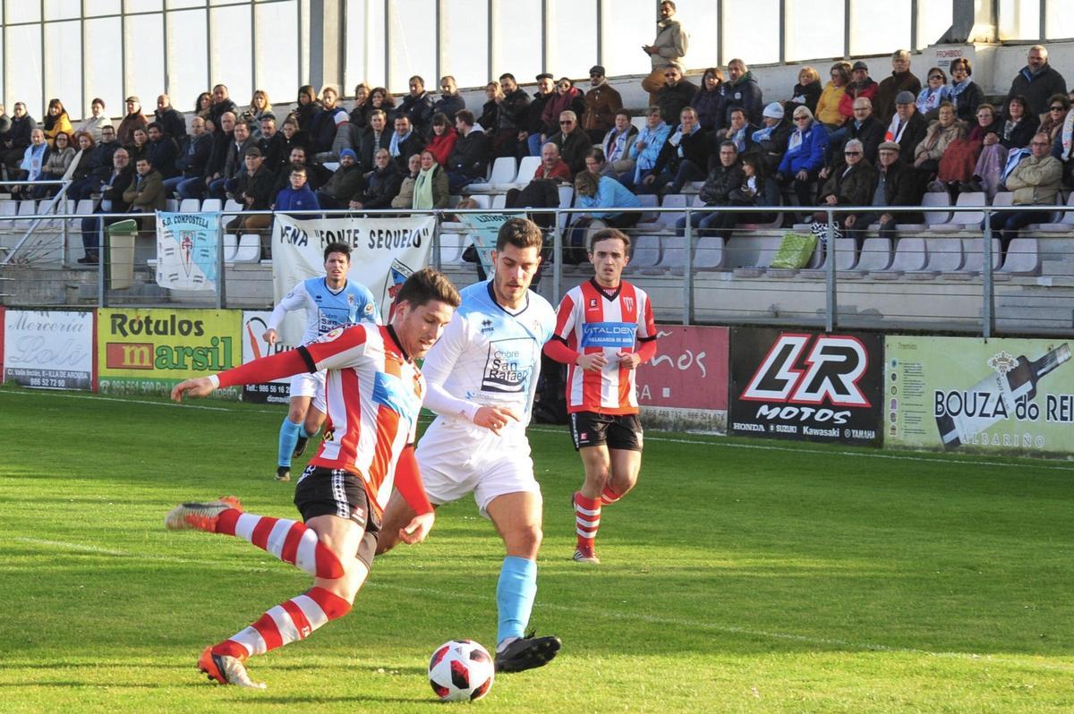 Lance del duelo entre Céltiga y Compostela en la temporada 2018/19.