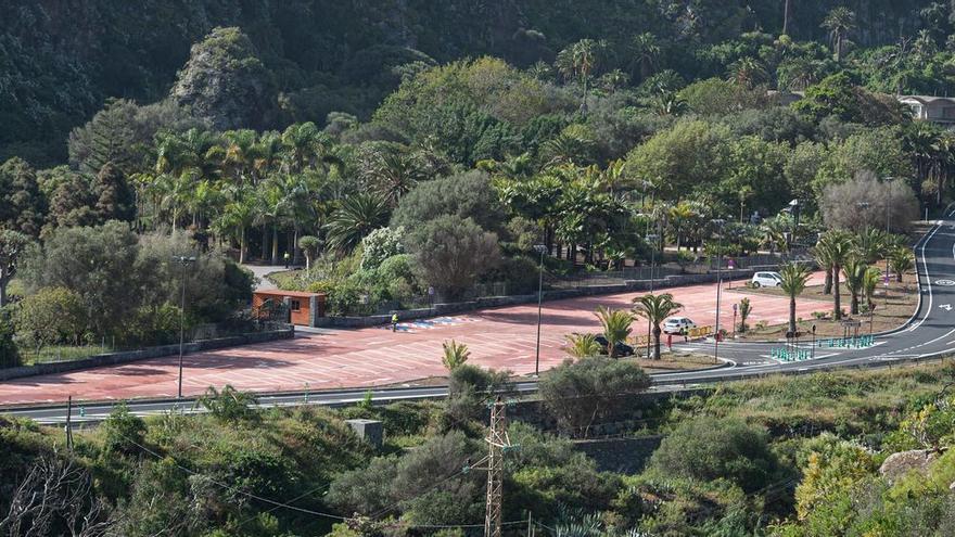 La carretera GC-310, a su paso por el Jardín Canario en cuyas inmediaciones sucedió el accidente mortal.