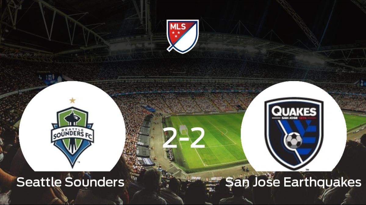 El Seattle Sounders empató frente al San Jose Earthquakes (2-2)