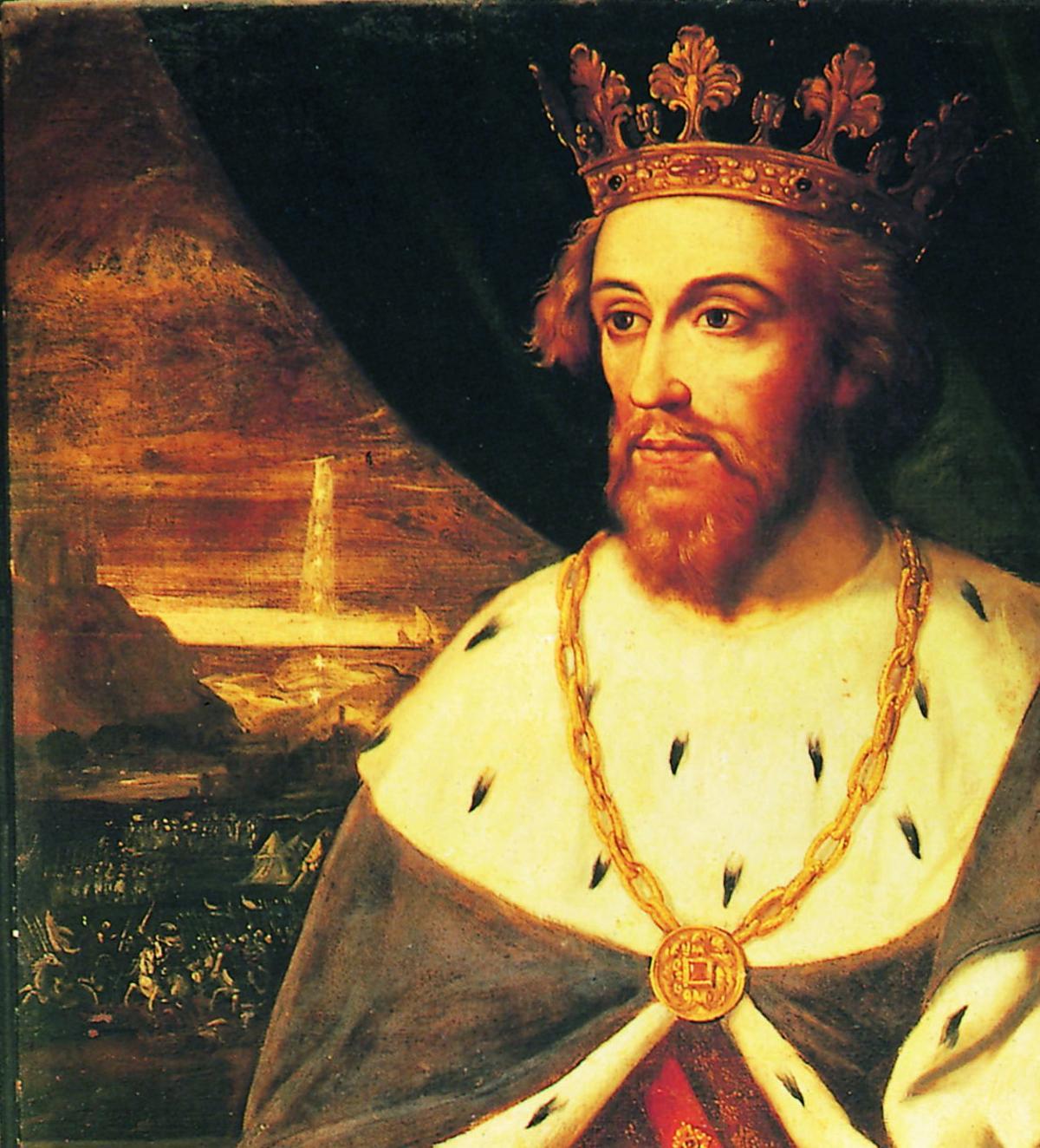 Pintura que representa a Jaime I, realizada por Esteve March (aprox. 1660).